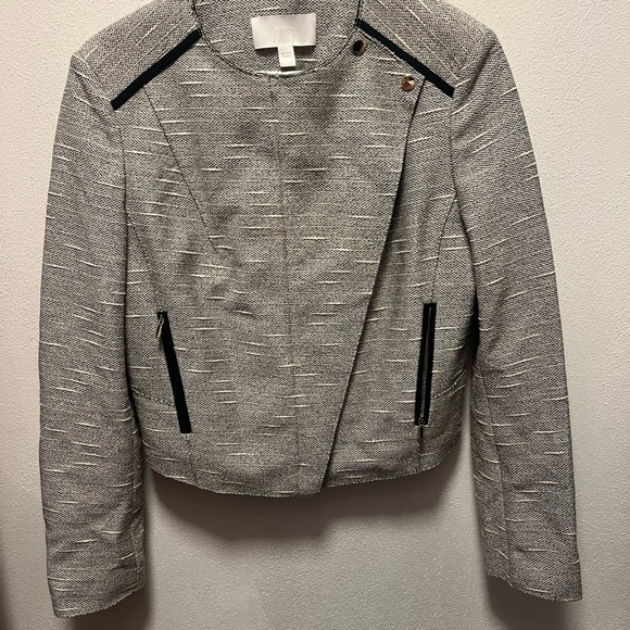 Hugo Boss Gray woven Women's Jacket with Black Accents - Picture 3 of 6
